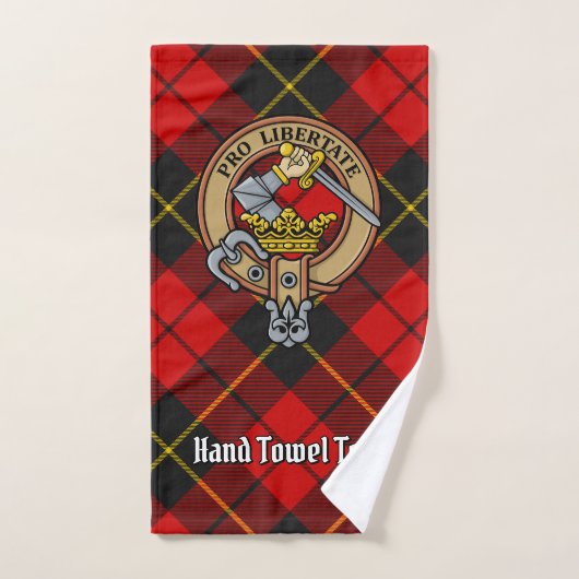 Clan Wallace Crest over Tartan Bad Handdoek (Handdoek)