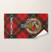 Clan Wallace Crest over Tartan Bad Handdoek (Handdoek)