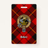 Clan Wallace Crest over Tartan Badge (Voorkant)