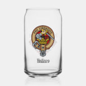 Clan Wallace Crest over Tartan Blikvorm Glas (Voorkant)