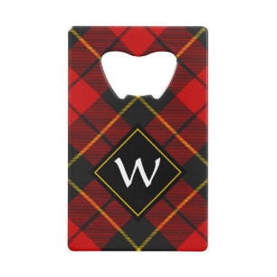 Clan Wallace Crest over Tartan Creditkaart Flessenopener