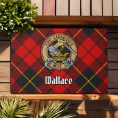 Clan Wallace Crest over Tartan Deurmat