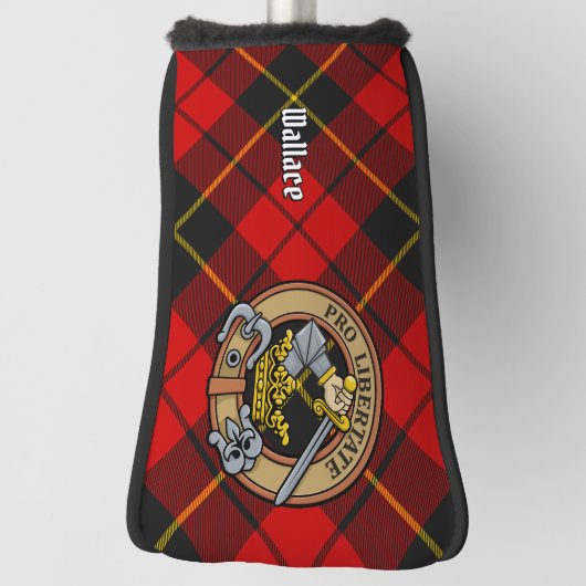 Clan Wallace Crest over Tartan Golfheadcover (Draai 90)