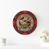 Clan Wallace Crest over Tartan Grote Klok (Huis)