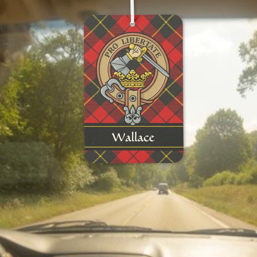 Clan Wallace Crest over Tartan Luchtverfrisser