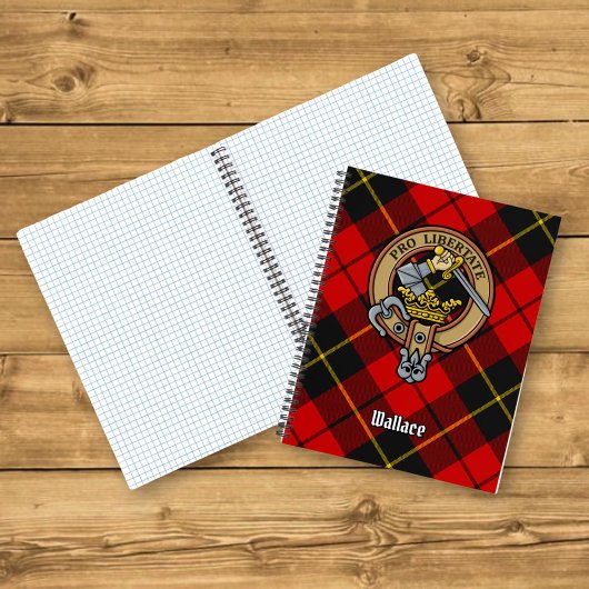 Clan Wallace Crest over Tartan Notitieboek