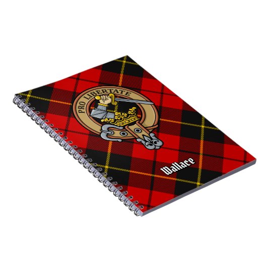 Clan Wallace Crest over Tartan Notitieboek (Rechterzijde)