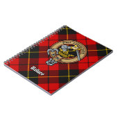 Clan Wallace Crest over Tartan Notitieboek (Linkerzijde)