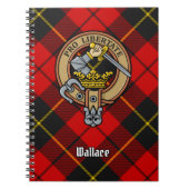 Clan Wallace Crest over Tartan Notitieboek (Voorkant)