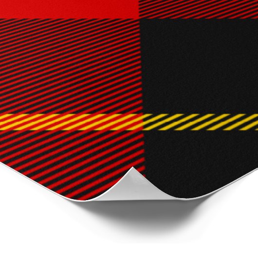 Clan Wallace Crest over Tartan Poster (Hoek)