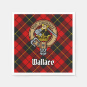 Clan Wallace Crest over Tartan Servet (Voorkant)