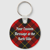Clan Wallace Crest over Tartan Sleutelhanger (Achterkant)