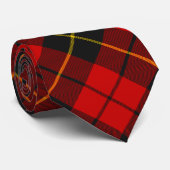 Clan Wallace Crest over Tartan Stropdas (Opgerold)