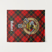 Clan Wallace Crest over Tartan Wandkleed (Voorkant (horizontaal))
