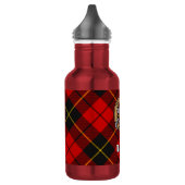 Clan Wallace Crest over tartan Waterfles (Links)