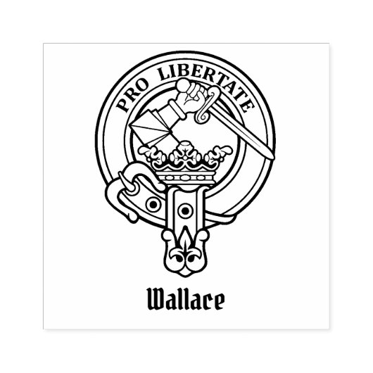 Clan Wallace Crest Rubber Stamp Rubberstempel (Afrduk)