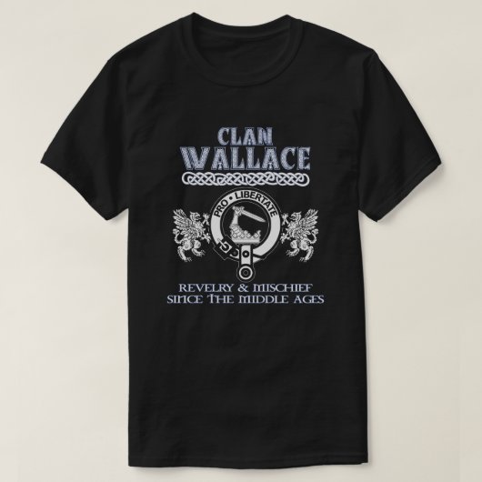 Clan Wallace crest Schotse clans Schotse achternaa T-shirt (Design voorkant)