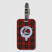 Clan Wallace Crest & Tartan Bagagelabel (Voorkant (verticaal))