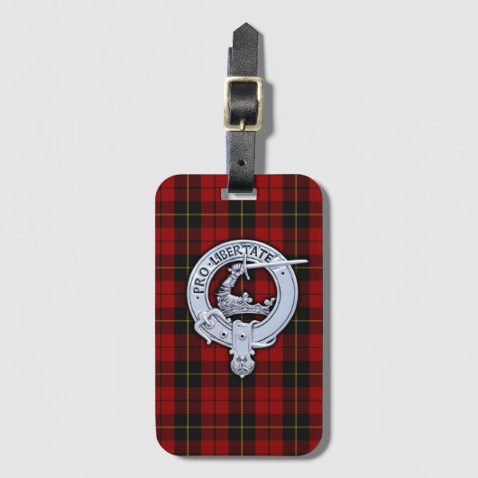 Clan Wallace Crest & Tartan Bagagelabel (Voorkant (verticaal))
