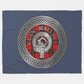 Clan Wallace Crest & Tartan Knot Fleece Deken