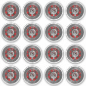 Clan Wallace Crest & Tartan Knot Sticker (Voorkant)