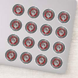 Clan Wallace Crest & Tartan Knot Sticker