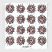 Clan Wallace Crest & Tartan Knot Sticker (Vel)