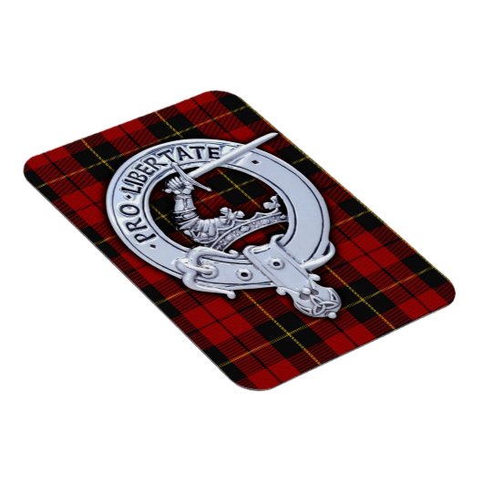 Clan Wallace Crest & Tartan Magneet (Rechterzijde)