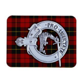 Clan Wallace Crest & Tartan Magneet (Horizontaal)