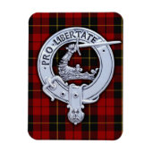 Clan Wallace Crest & Tartan Magneet (Verticaal)