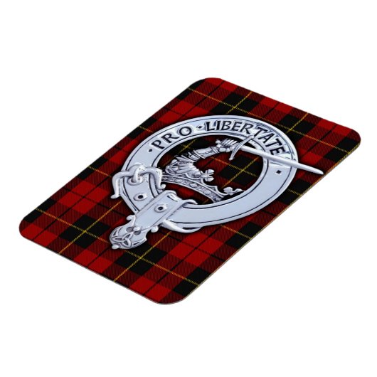 Clan Wallace Crest & Tartan Magneet (Linkerzijde)