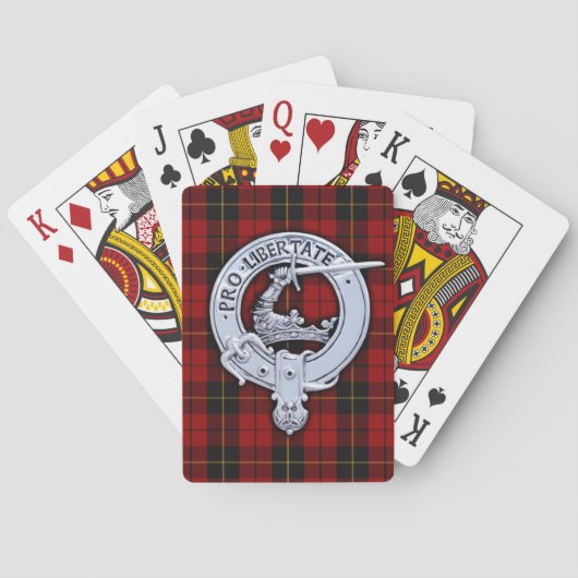Clan Wallace Crest & Tartan Pokerkaarten (Achterkant)
