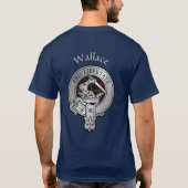 Clan Wallace Crest & Tartan T-shirt (Achterkant)