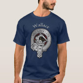 Clan Wallace Crest & Tartan T-shirt (Voorkant)