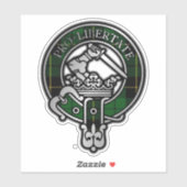 Clan Wallace Hunting Tartan Crest Sticker (Vel)