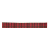 Clan Wallace Plaid Tartan Rood Zwart Geruit Satijnen Lint (Voorkant)
