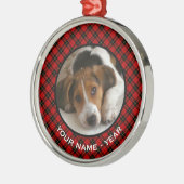 Clan Wallace Red Scottish Pset Foto Metalen Ornament (Links)