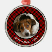 Clan Wallace Red Scottish Pset Foto Metalen Ornament (Voorkant)