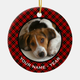 Clan Wallace Red Scottish Pset Foto Metalen Ornament