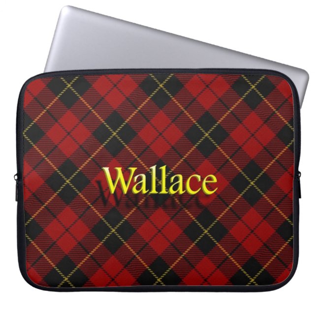 Clan Wallace Schotse Tartan Laptop Sleeve (Voorkant)