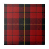Clan Wallace Scottish Expressions Red Black Tartan Tegeltje (Voorkant)