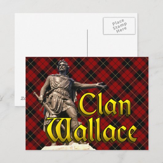Clan Wallace Scottish Freedom Briefkaart (Voorkant / Achterkant)