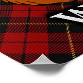 Clan Wallace Scottish Tartan Poster (Hoek)