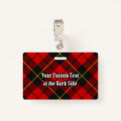 Clan Wallace Tartan Badge (Achterkant met clip)
