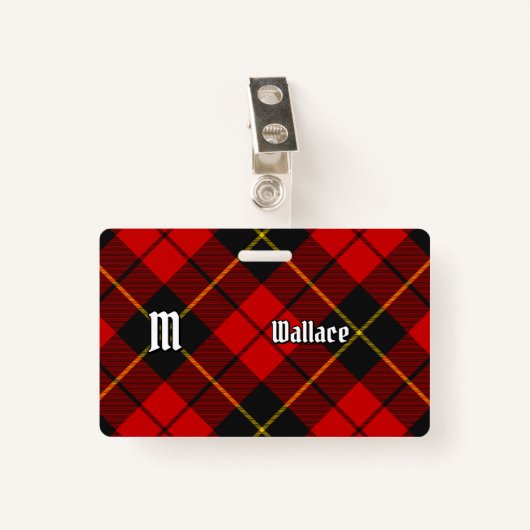 Clan Wallace Tartan Badge (Voorkant met clip)
