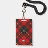 Clan Wallace Tartan Badge (Voorzijde met lanyard)
