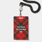 Clan Wallace Tartan Badge (Achterkant met lanyard)