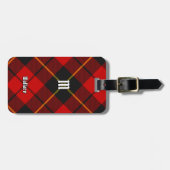 Clan Wallace Tartan Bagagelabel (Voorkant horizontaal)