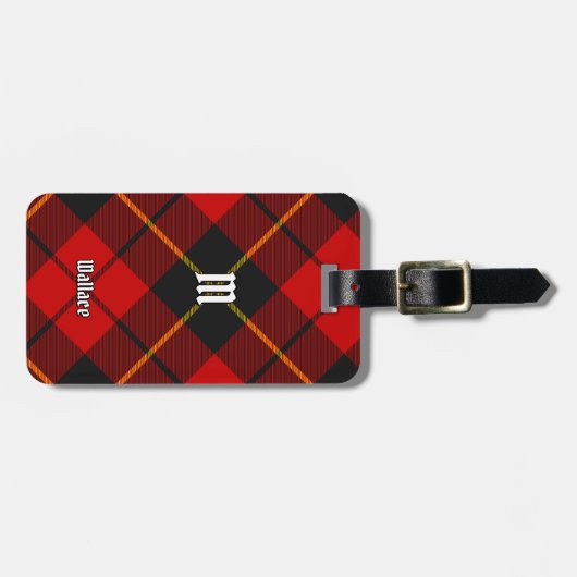 Clan Wallace Tartan Bagagelabel (Voorkant horizontaal)