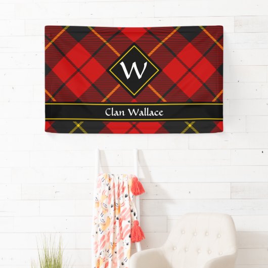 Clan Wallace Tartan Banner (Insitu)
